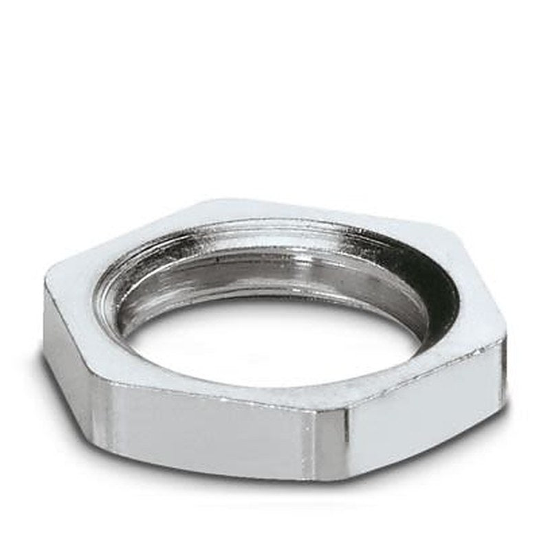 Phoenix Contact Silver Nickel Plated Brass Cable Gland Locknut, M12 Thread