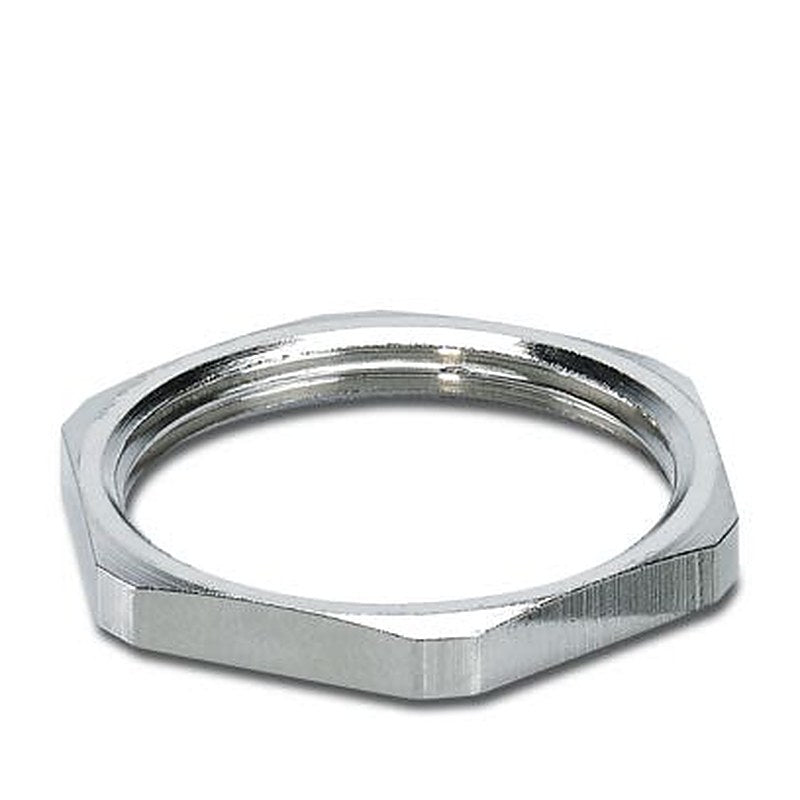 Phoenix Contact Silver Nickel Plated Brass Cable Gland Locknut, M40 Thread