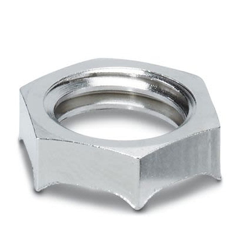 Phoenix Contact Silver Nickel Plated Brass Cable Gland Locknut, M20 x 1.5 mm Thread