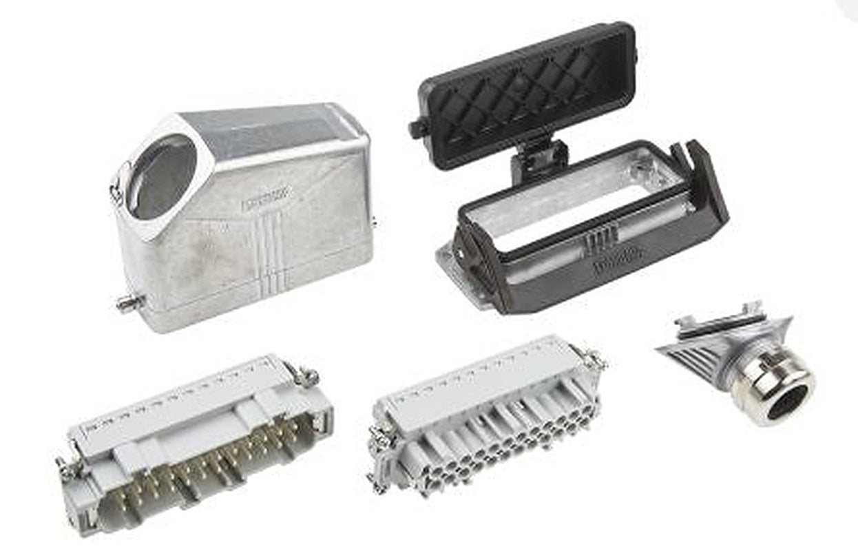 Phoenix Contact kit contents: Panel Mounting Base 1411330, Pin Contact Insert 1407736, Sleeve Housing 1411473, Socket
