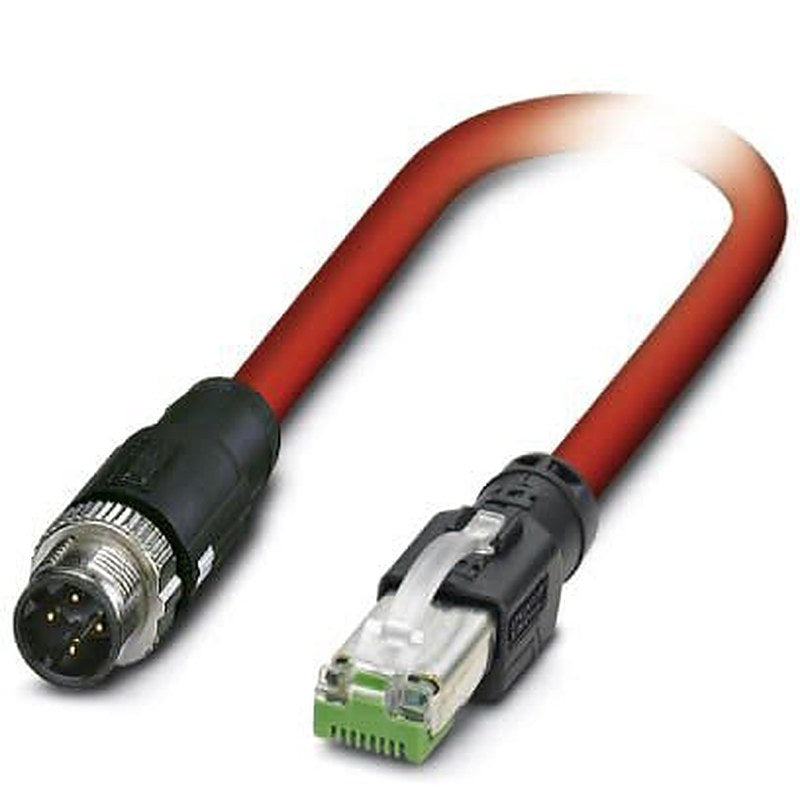 Phoenix Contact NBC, 10 m Cat5 Ethernet Cable, Red, Shielded 4 Screened Polyvinyl Chloride Sheath