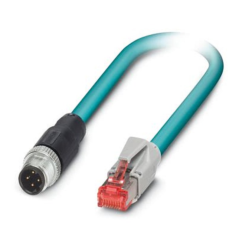 Phoenix Contact M12, RJ45, 10 m Ethernet Cable Screened Polyurethane Sheath