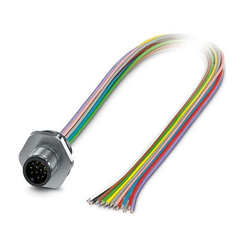 Phoenix Contact Circular Connector, 8 Contacts, Front, M12 Connector, Plug, Male, IP67, SACC Series