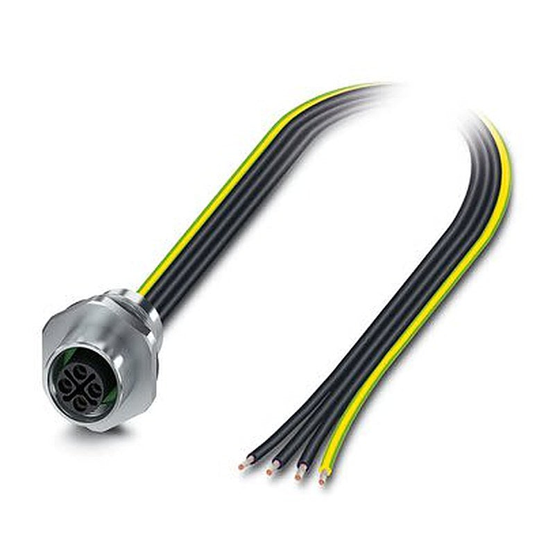 Phoenix Contact Circular Connector, 4 Contacts, Front, Front, M12 Connector, Socket, Female, IP67, SACC Series