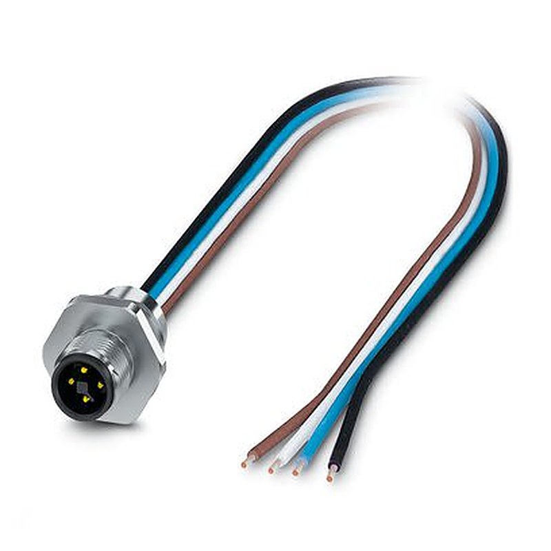 Phoenix Contact Circular Connector, 4 Contacts, Front, Front, M12 Connector, Plug, Male, IP65, IP67, SACC Series