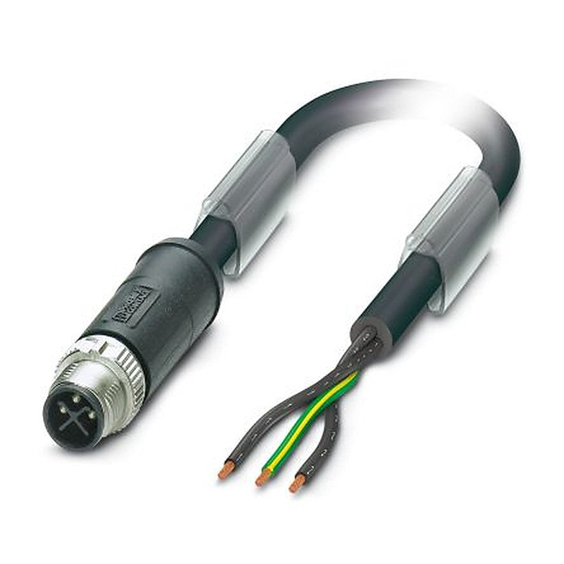 Phoenix Contact Male 3 way Straight to 3 way Unterminated Sensor Actuator Cable, 1 m