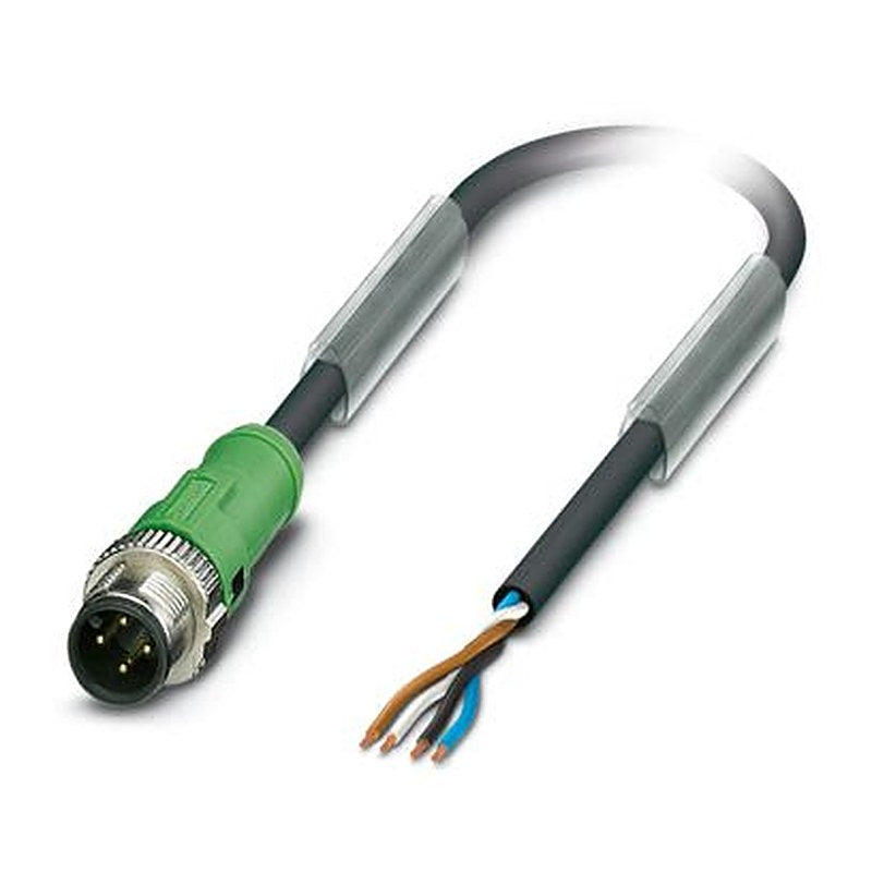 Phoenix Contact Male 4 way M12, Straight to 4 way Free Cable End Sensor Actuator Cable, 2 m