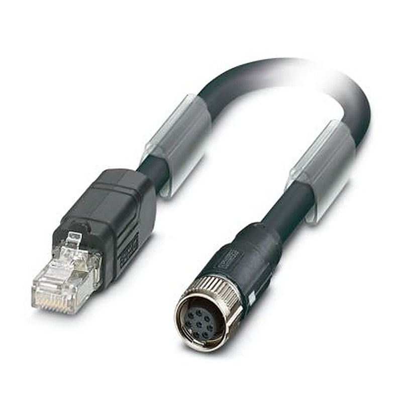 Phoenix Contact M12, RJ45, 1.5 m Cat5 Cable, Black Screened Polyvinyl Chloride Sheath