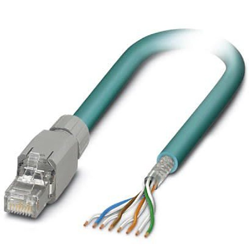 Phoenix Contact VS, 5 m Cat5 Ethernet Cable, Blue, Shielded 8 Screened Polyurethane Sheath