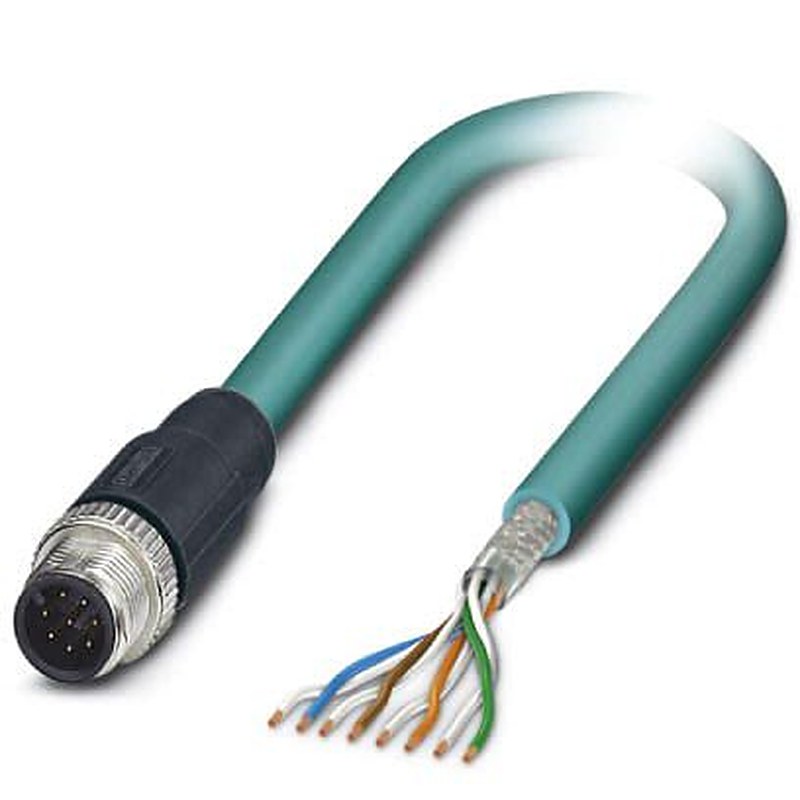 Phoenix Contact VS, 2 m Cat5 Ethernet Cable, Blue, Shielded 8 Screened Polyurethane Sheath