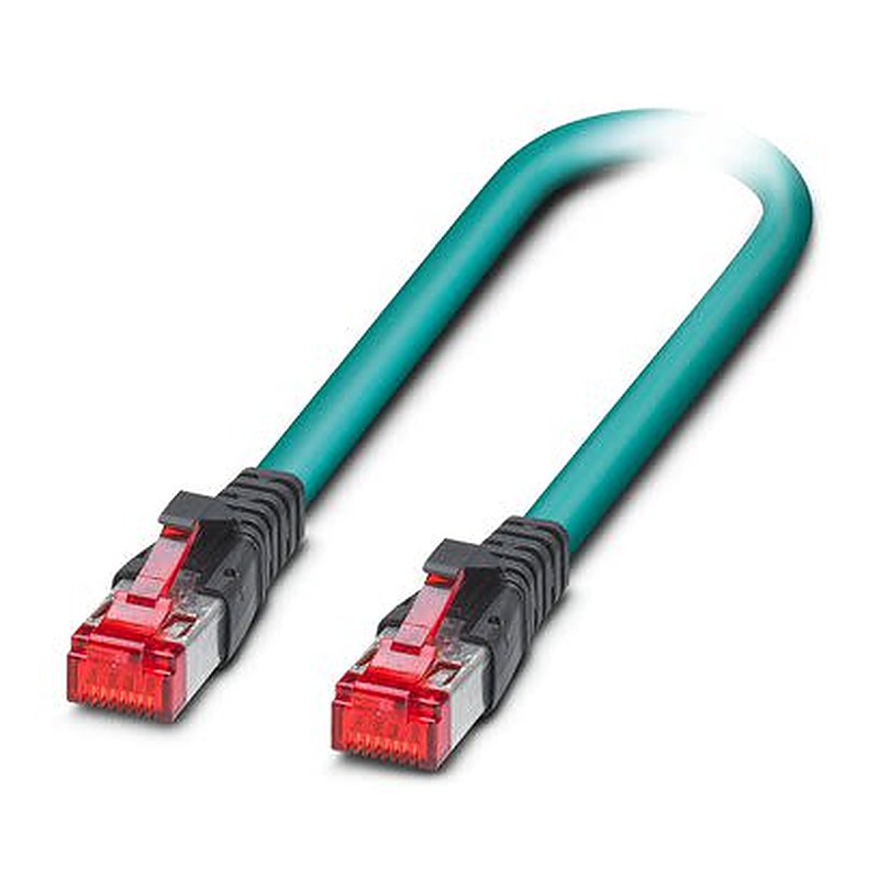 Phoenix Contact NBC, 3 m Cat6a Cat6A Cable, Blue Straight to Male RJ45 Male, Shielded Polyurethane Sheath