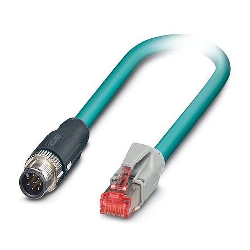 Phoenix Contact M12, RJ45, 3 m Ethernet Cable Screened Polyurethane Sheath