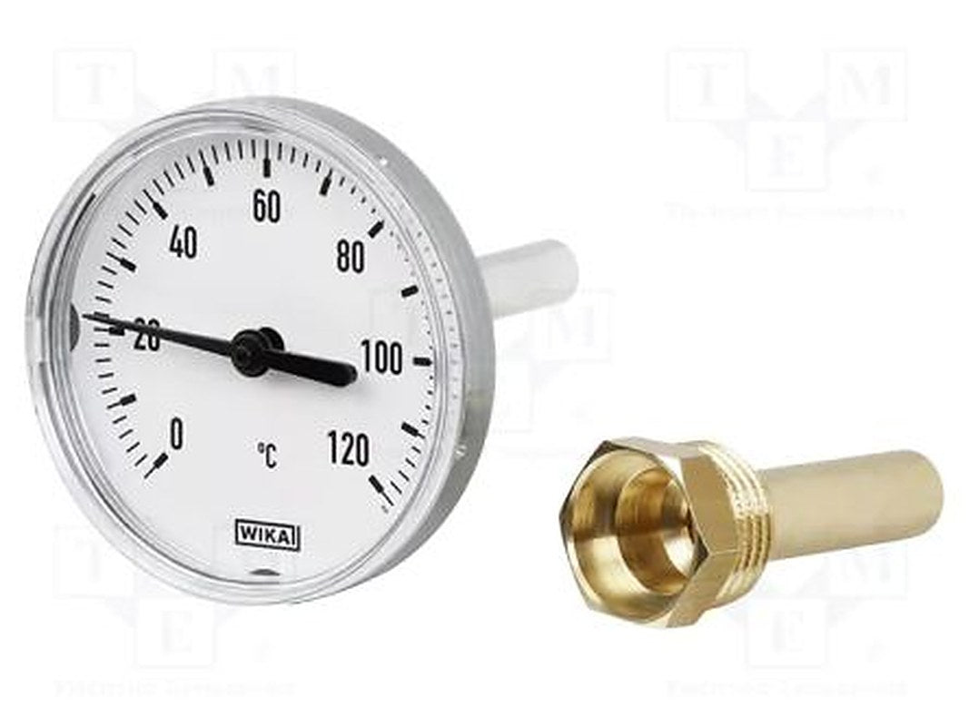 WIKA Dial Thermometer 120 °C, 14138811