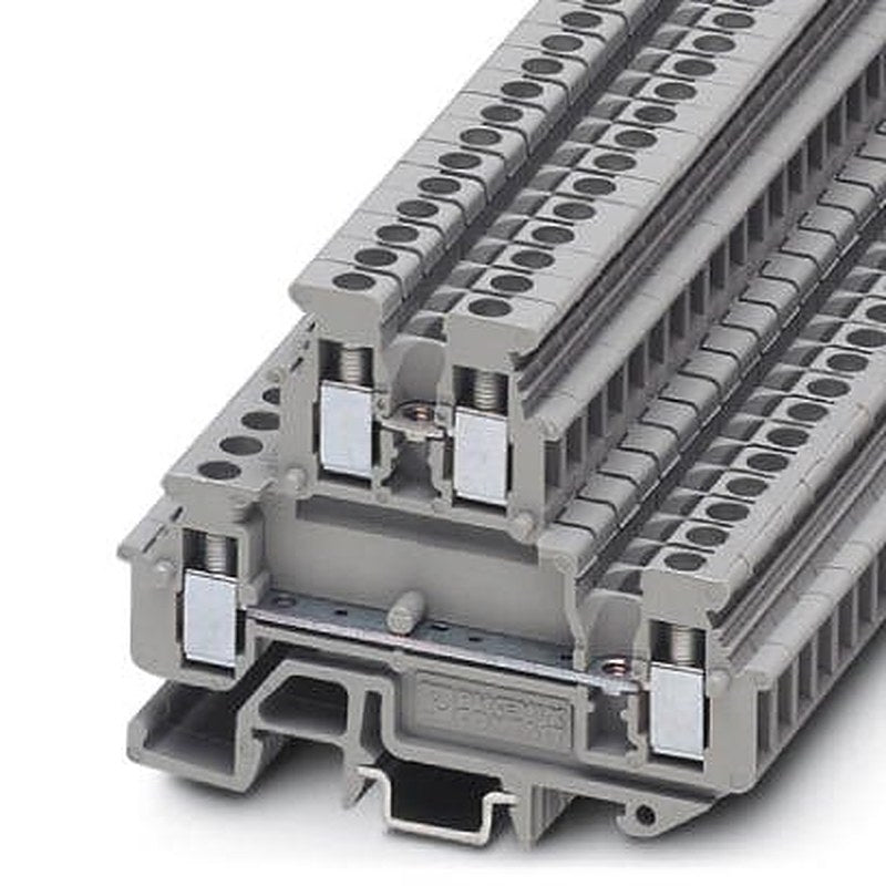 Phoenix Contact 1414064 MBKKB 2.5 Series Feed Through Terminal Block Grey, 0.2mm², 4 mm², 2-Level, Screw, ATEX, IECEx