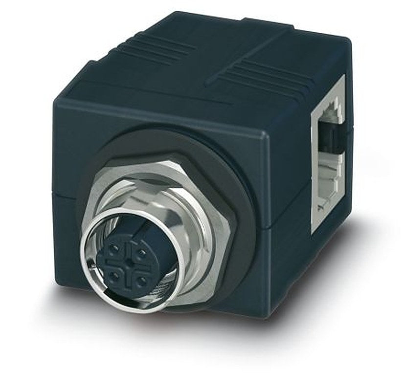 Phoenix Contact CUC-BH-M12D1PBK-A/R4BE Series Ethernet Connector Female, Rear Angled 4 Port 4 Way