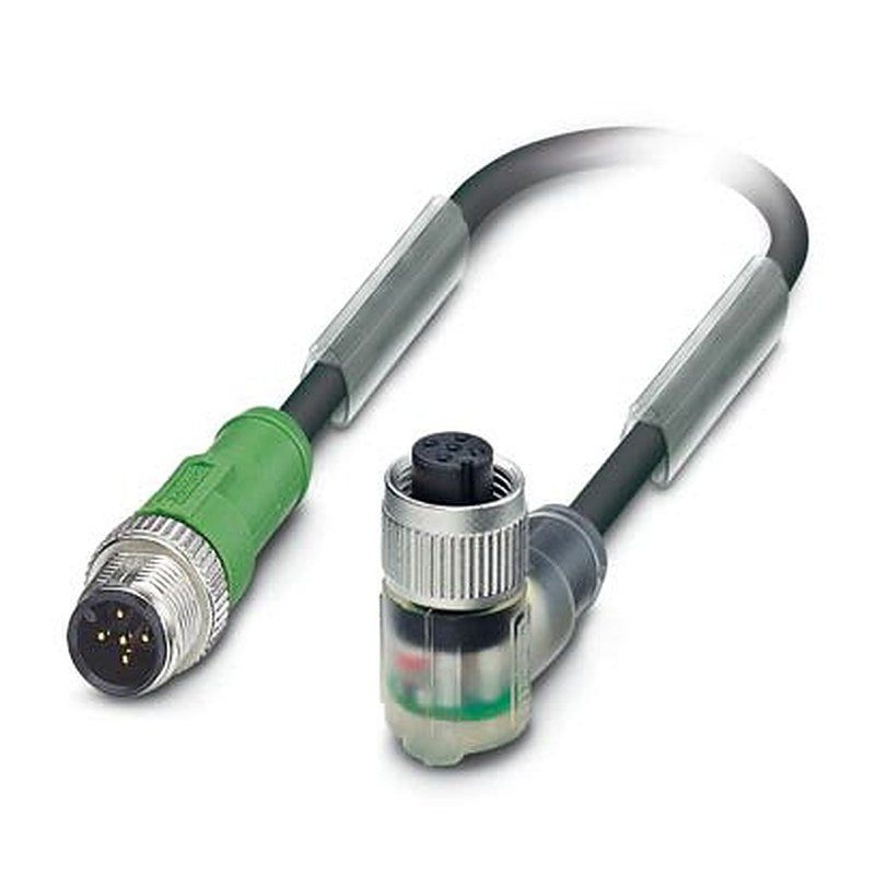 Phoenix Contact Male 5 way Straight to Female 5 way M12 Actuator/Sensor Cable, 10 m