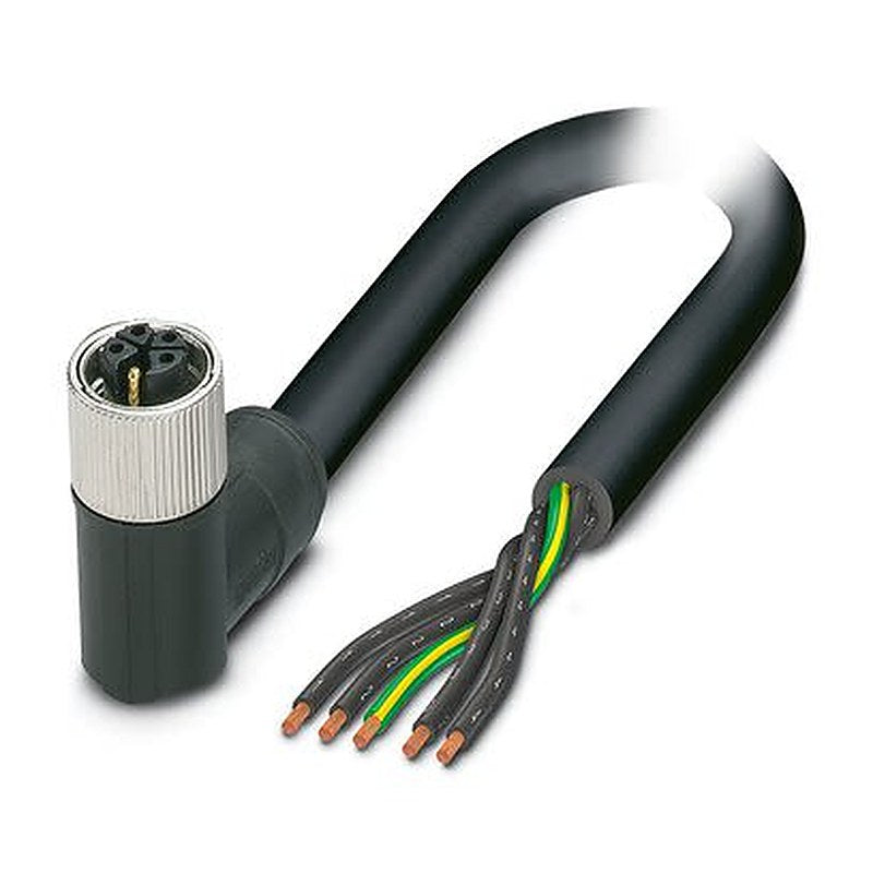 Phoenix Contact 14147, 3 m 5 Core Power Cable, Black, Grey Polyvinyl Chloride 80 °C