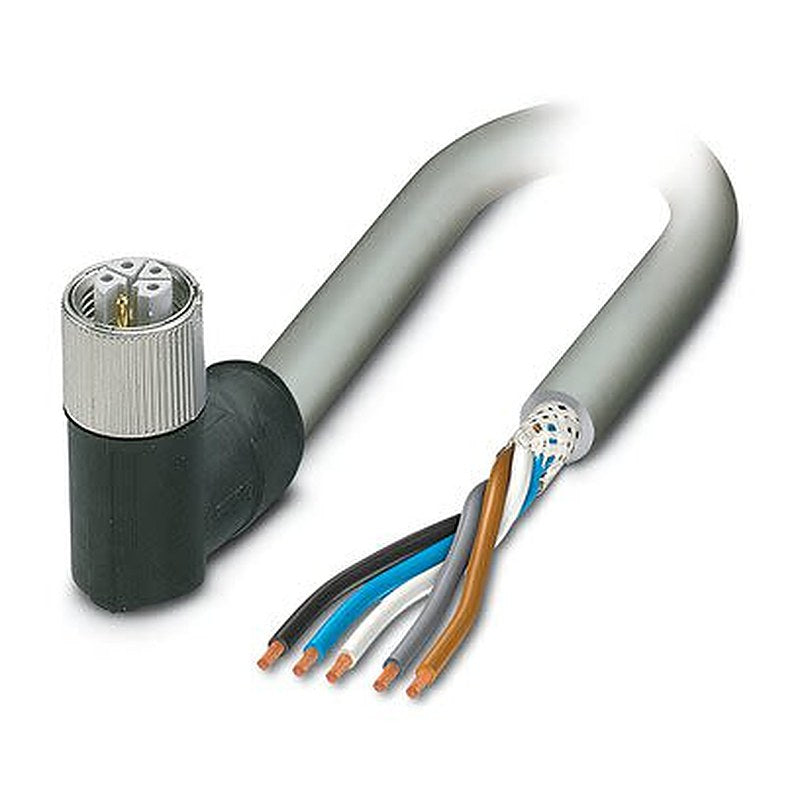 Phoenix Contact 14148, 5 m 5 Core Power Cable, Grey Polyurethane 80 °C