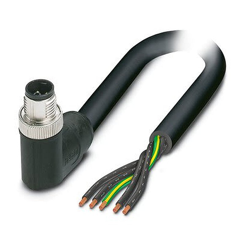 Phoenix Contact 14148, 1.5 m 5 Core Power Cable, Grey, Black Polyurethane 90 °C
