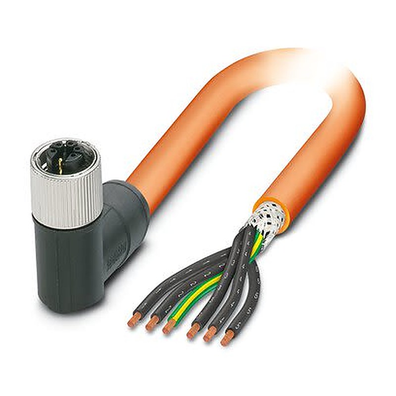 Phoenix Contact 14149, 1.5 m 6 Core Power Cable, Orange Polyurethane 80 °C
