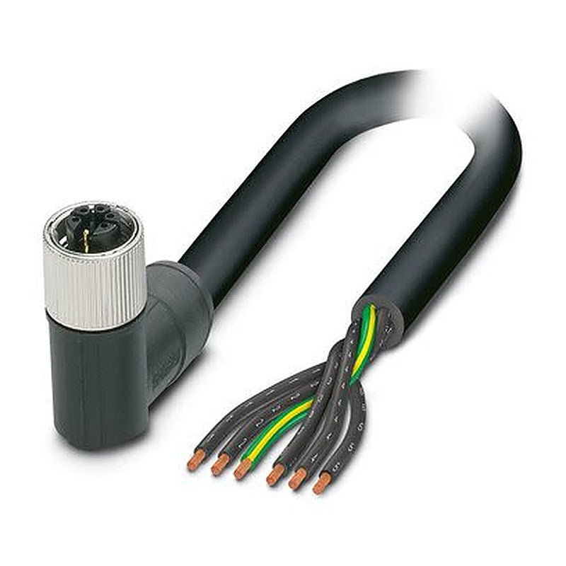 Phoenix Contact SAC, 3 m 6 Core Power Cable, Black, Grey Polyvinyl Chloride 80 °C