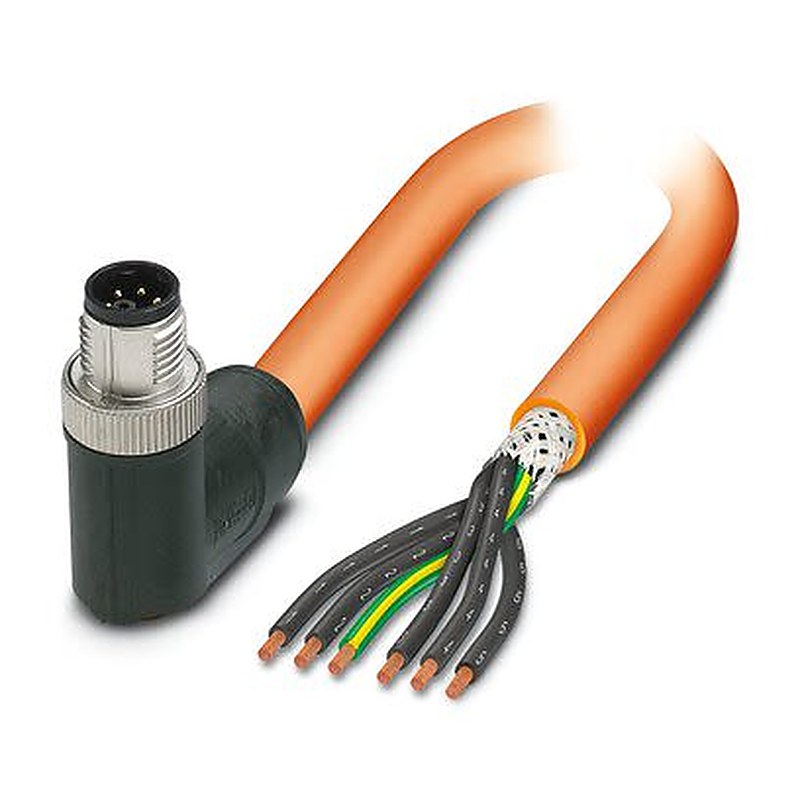 Phoenix Contact SAC, 1.5 m 6 Core Power Cable, Orange Polyurethane 80 °C