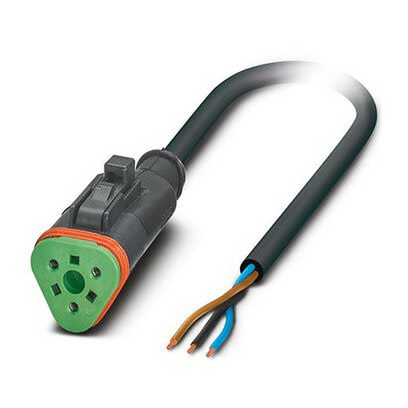 Phoenix Contact Free Cable End to Female 3 way Straight Actuator/Sensor Cable, 1.5 m