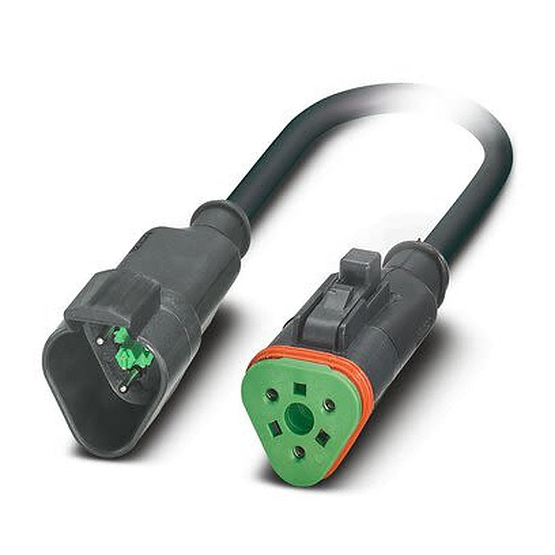 Phoenix Contact Male 3 way Deutsch, Deutsch, Straight, Straight to Female 3 way Straight, Straight Actuator/Sensor