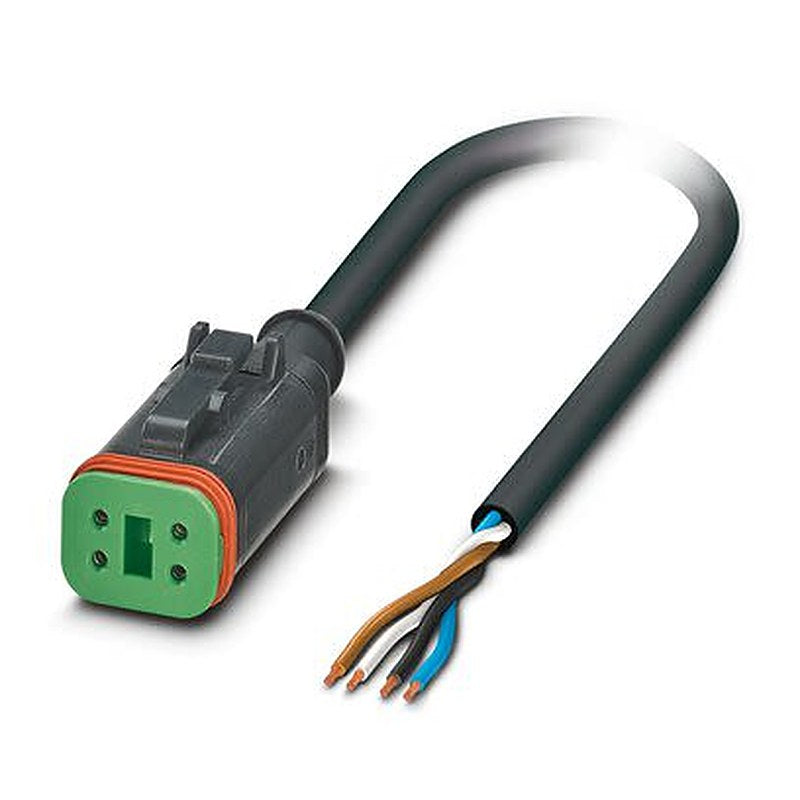 Phoenix Contact Free Cable End to Female 4 way Straight Sensor Actuator Cable, 1.5 m