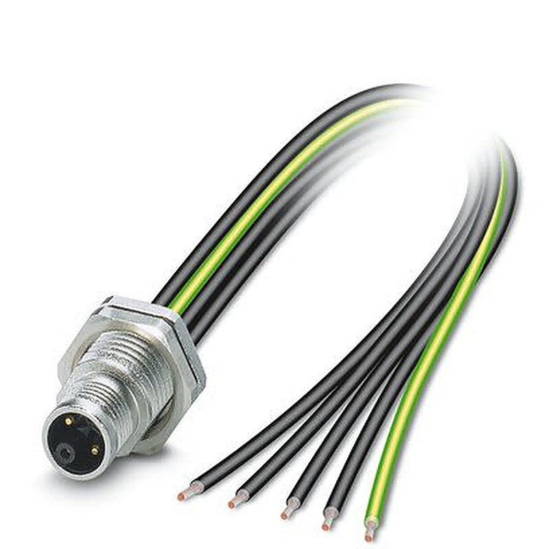 Phoenix Contact Circular Connector, 5 Contacts, Rear, M12 Connector, Plug, Male, IP67, SACC Series