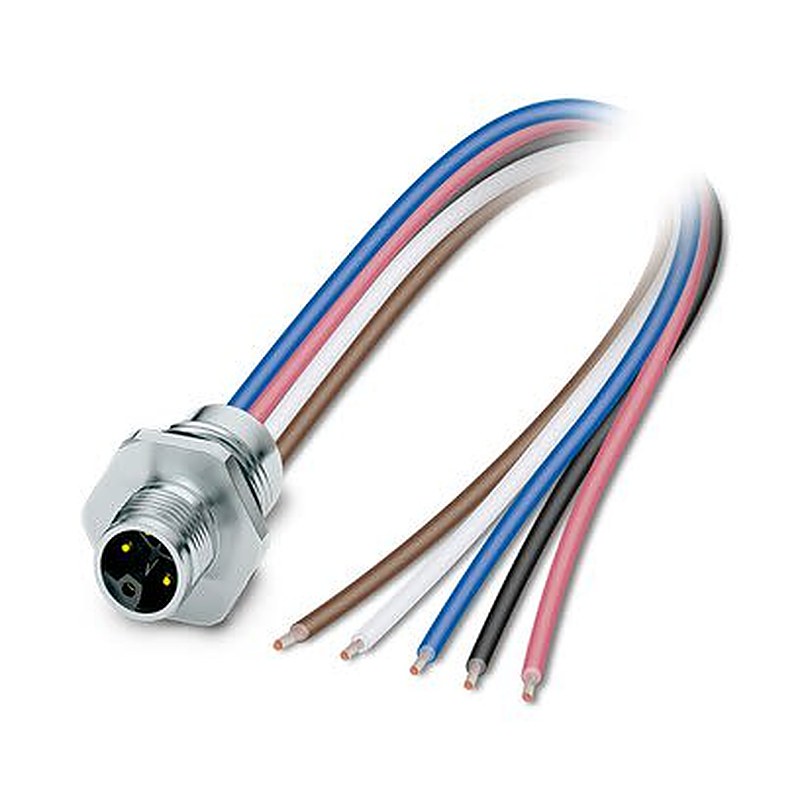 Phoenix Contact Circular Connector, 5 Contacts, Front, Front, M12 Connector, Plug, Male, IP65, IP67, SACC Series