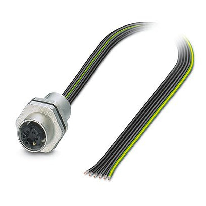 Phoenix Contact Circular Connector, 6 Contacts, Front, Plug-in, M12 Connector, Socket, Female, IP65, IP67, SACC Series