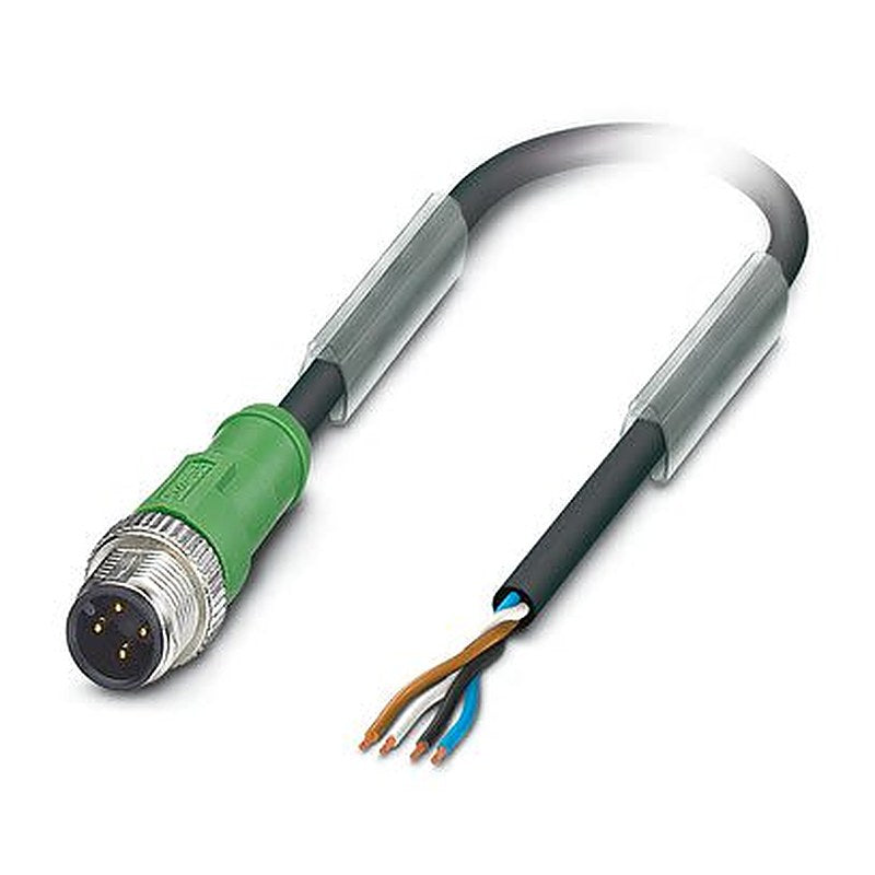 Phoenix Contact Male 4 way M12, Straight to Straight Sensor Actuator Cable, 5 m