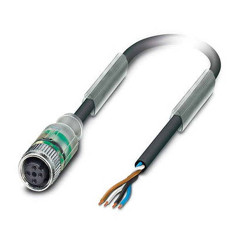 Phoenix Contact 4 way Free Cable End to Female 4 way M12, M12, Straight, Straight Sensor Actuator Cable, 1.5 m