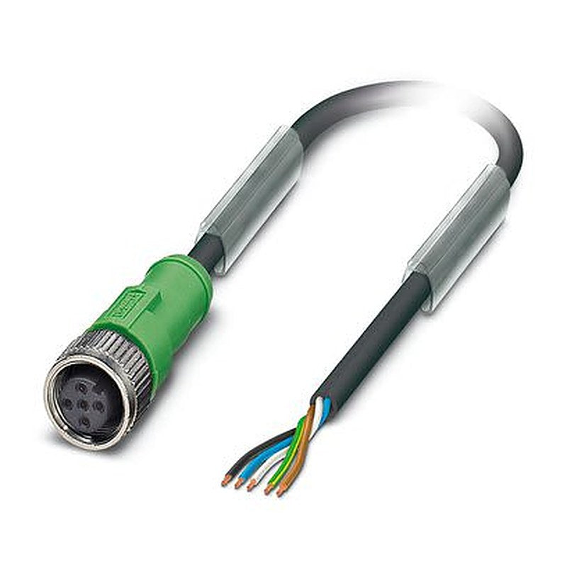 Phoenix Contact Free Cable End to Female 5 way M12, Straight Sensor Actuator Cable, 1.5 m