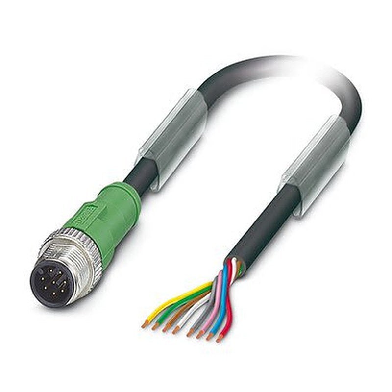 Phoenix Contact Male 8 way M12, Straight to Straight Sensor Actuator Cable, 5 m