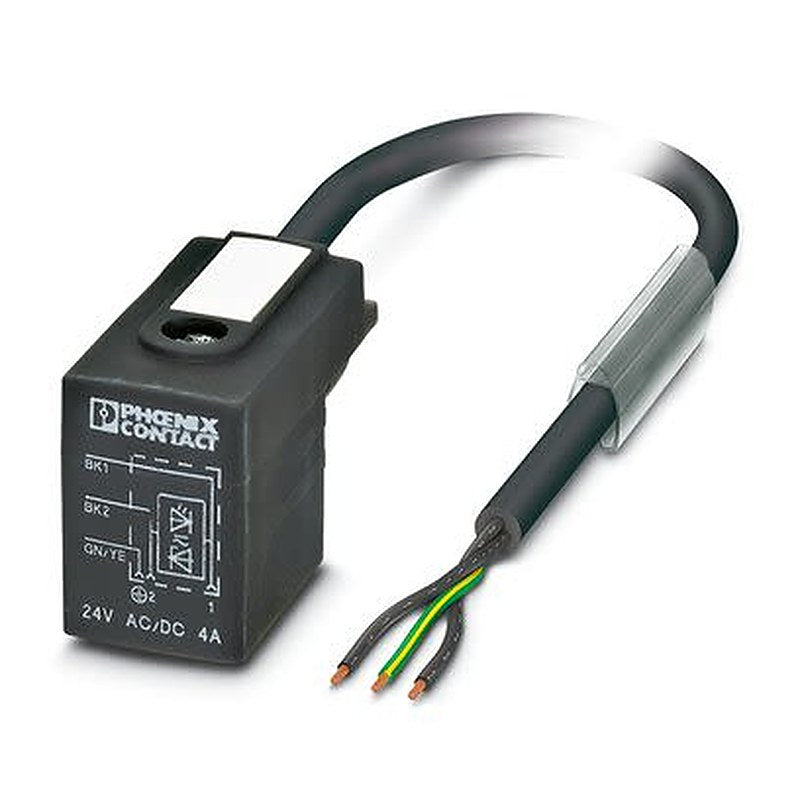 Phoenix Contact Free Cable End, Free Cable End to Male 3 way Straight, Valve Connector, Valve Connector Actuator/Sensor