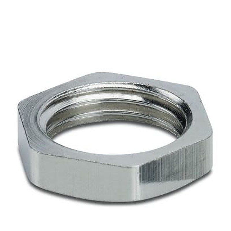 Phoenix Contact Silver Brass Cable Gland Locknut, 1/2 in NPT Thread