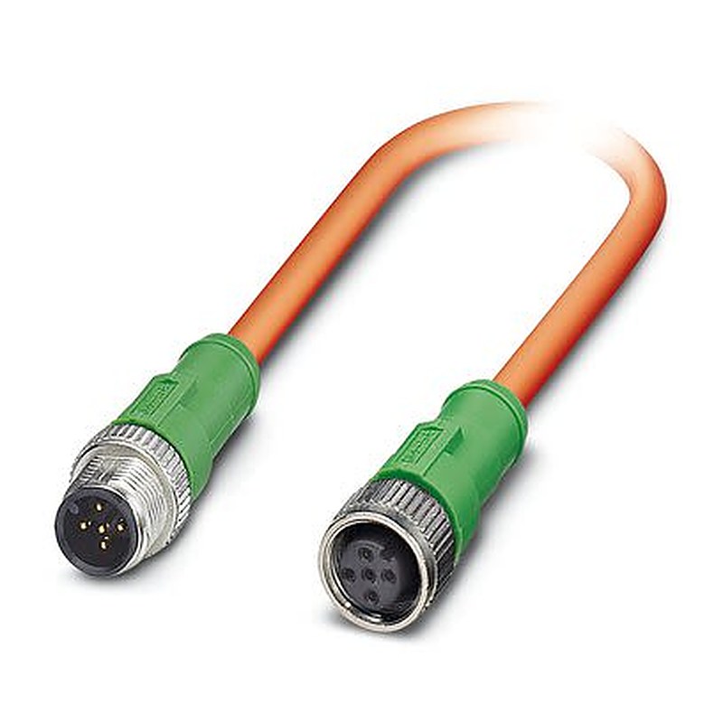 Phoenix Contact Male 5 way M12, M12, Straight, Straight to Female 5 way M12, M12, Straight, Straight Actuator/Sensor