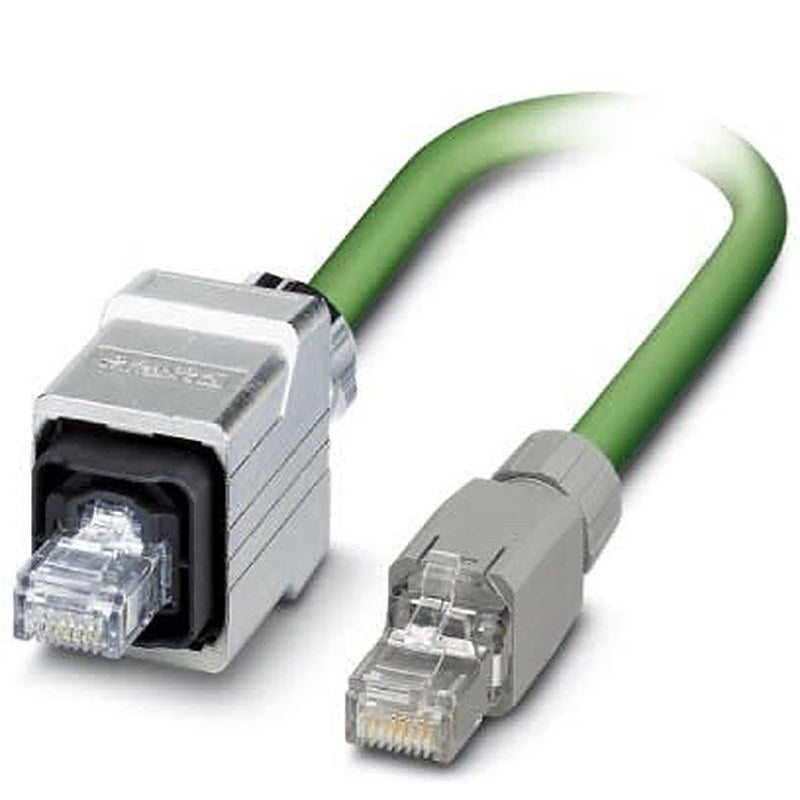 Phoenix Contact VS, 5 m Cat5e Ethernet Cable, Green, Shielded 4 Screened Polyurethane Sheath