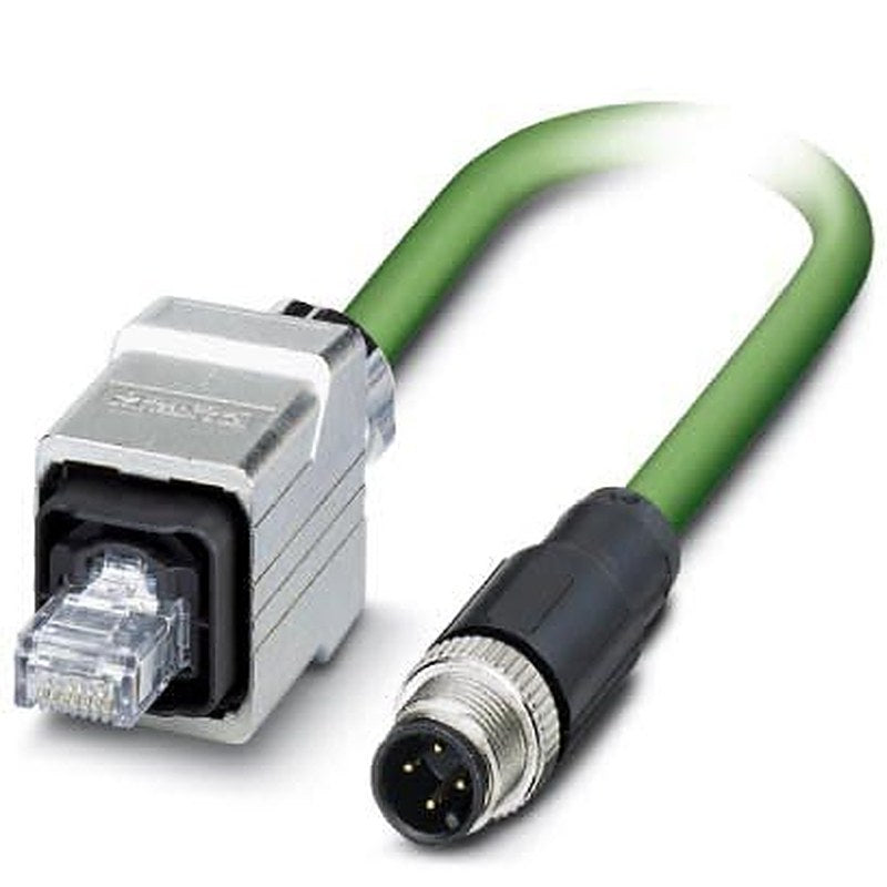 Phoenix Contact NBC, 5 m Cat5 Ethernet Cable, Green, Shielded 4 Screened Polyurethane Sheath