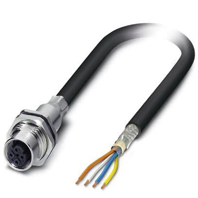 Phoenix Contact VS, 2 m Cat5 Ethernet Cable, Black, Shielded 4 Screened PEX Sheath