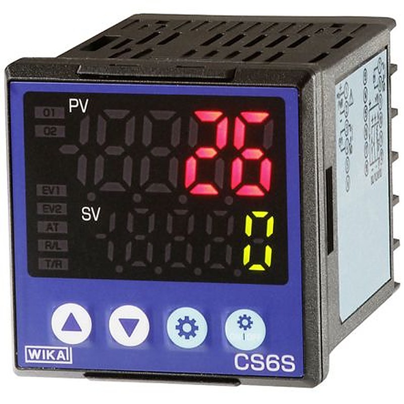 WIKA CS6H Panel Mount PID Temperature Controller 2 Input, 4 Output Relay 240V ac PID Controller