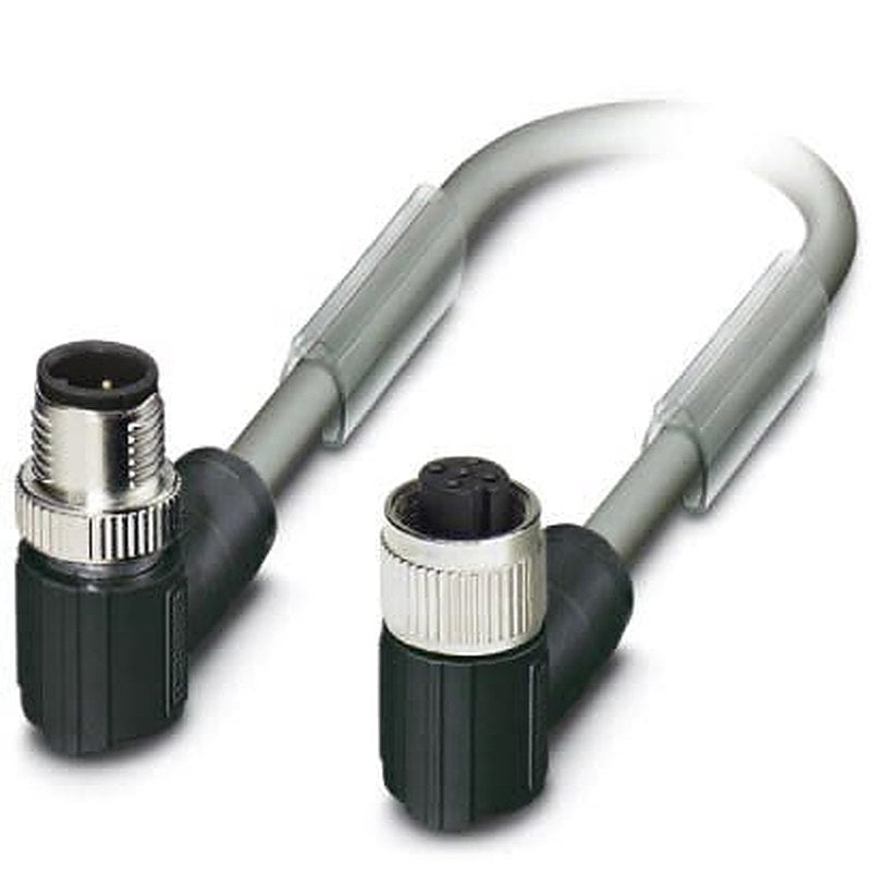 Phoenix Contact Male 5 way M12, Right Angle to Female 5 way Angled Socket M12 Bus Cable, 10 m