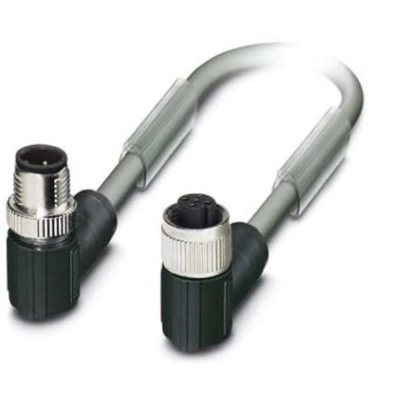 Phoenix Contact Male 5 way M12, Right Angle to Female 5 way M12 Bus Cable, 15 m