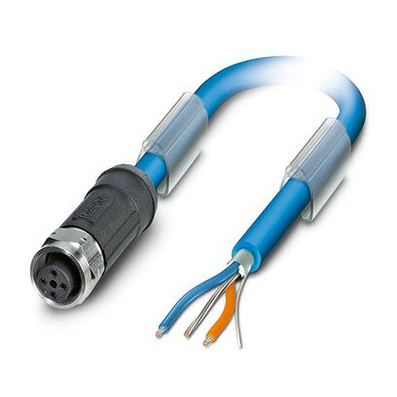 Phoenix Contact Bus Bus Cable, 3 Cores, 0.5mm², 0.75 mm² 18 AWG, Screened, 2 m, Blue Polyvinyl Chloride Sheath