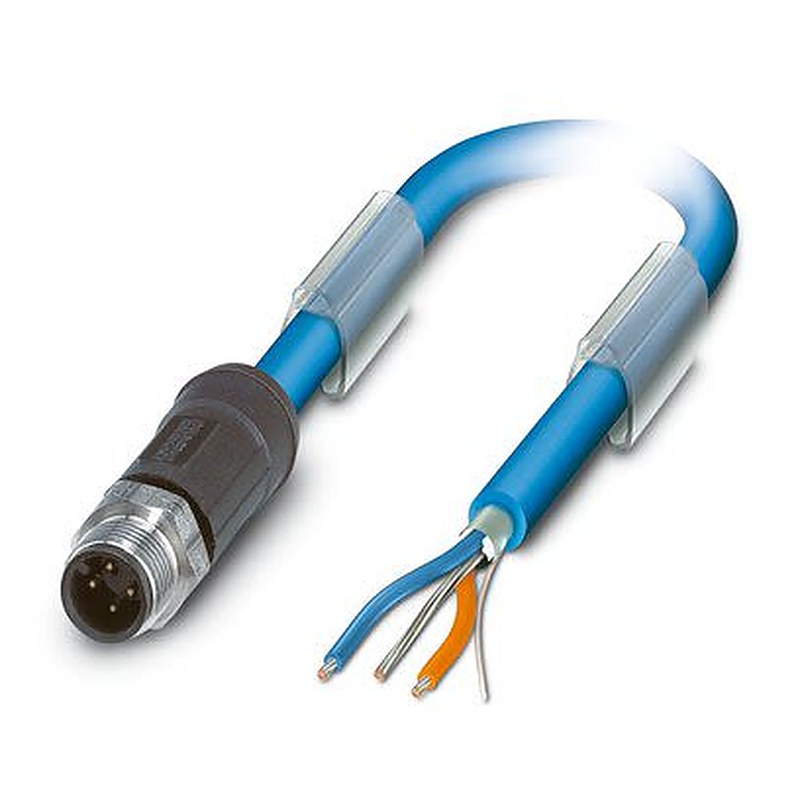 Phoenix Contact Bus Bus Cable, 3 Cores, 0.5mm², 0.75 mm² 18 AWG, Screened, 2 m, Blue Polyvinyl Chloride Sheath