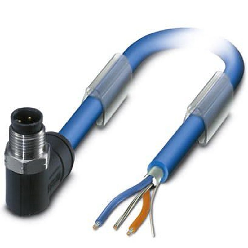 Phoenix Contact Male 3 way M12, Right Angle to Unterminated Bus Cable, 20 m