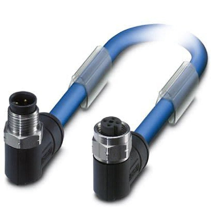 Phoenix Contact Male 3 way M12, Right Angle to Female Angled Socket M12 Bus Cable, 2 m
