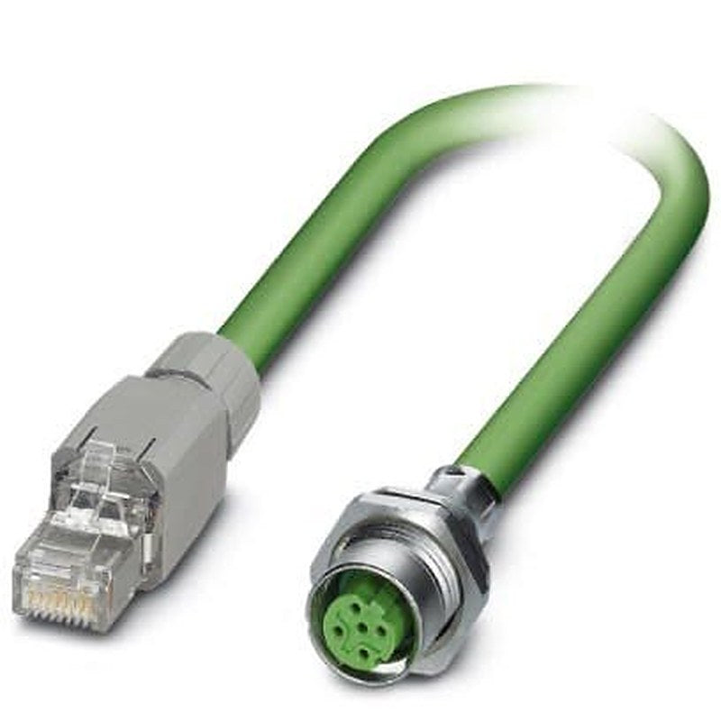 Phoenix Contact VS, 2 m Cat5 Ethernet Cable, Green, Shielded 4 Screened Polyvinyl Chloride Sheath